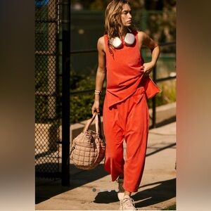 🧶 NWOT Free People Hot Shot Relaxed SET- Size L - Sold Out Colorway 🧶